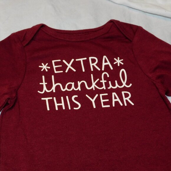 Baby 18 Months Thanksgiving Romper One Piece Unisex Extra Thankful New - Picture 2 of 2